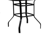 Wrought Iron Glass High Bar Table Patio Bar Table Black 70228562