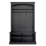 ON-TREND 47.2'' Wide Hall Tree with Bench and Shoe Storage, Multi-functional Storage Bench with 3 WF317362AAB