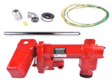 Red High Flow Fuel Transfer Pump 12V 25GPM with Auto Nozzle Heavy Duty Cast Iron 86990496