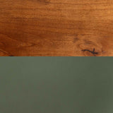 48 inch Coffee Table, No Assembly Required, Sage Green and Fruitwood Finish B108P160214