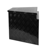 ZNTS 33 Inch Heavy Duty Diamond Plate Aluminum Trailer Tongue Box Pickup Truck Tool Box Storage Organizer W1239125503