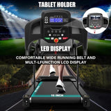 Compact Folding Treadmill for Home - 2.5HP Quiet Brushless Motor, 3-Level Incline, 7.5 MPH, Shock 50038588