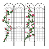 4 Pack Metal Garden for Climbing Plants Outdoor 86.7'' x 19.7'' Rustproof Plant Support Rose 36311942