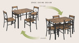 Dining Table Set for 4, Wood Kitchen Table with Chairs Dinning Table Set for Kitchen & Dining Room, W2129P309909