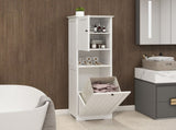 One-Compartment One-Door Tilt-Out Laundry Sorter Cabinet - White W1120P146256