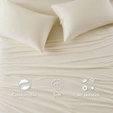 Cotton Blend Jersey Knit All Season Sheet Set King B035P294168