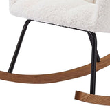 Comfy Upholstered Lounge Chair Rocking Chair with High Backrest, for Nursing Baby, Reading, Napping W876127878