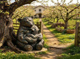 19'' Antique Bronze Mother And Cub Bear Statue, Realistic Animal Figurine Decor, Outdoor Garden W5709P565685