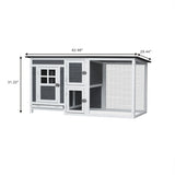 Outdoor Indoor Poultry Cage Small Animal House outdoor chicken hutch coop with running cage W21949176