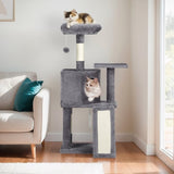 ZNTS 47 inch Cat Tree Cat Tower for Indoor Cats, Cat House with Padded Platform Bed, Toy Ball, Large Cozy 28538709