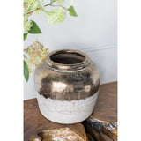13x13x11" Round Sienna Brown Ceramic Accent Vase W2078P310229