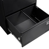 ZNTS Filing Cabinet Lateral File Cabinet 3 Drawer, Blcak Locking Metal File Cabinets Three Drawer, Office W1247118742