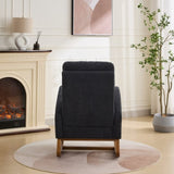 27.2"W Rocking Chair for Nursery, Polyester Glider Chair with High Back and Side Pocket, Rocking W1852P171376