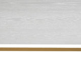 2-Tier Console Table, Gold Sofa Entry Table with White Top and Gold Metal Frame 58656376