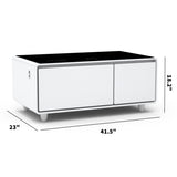 Modern Smart Coffee Table with Built-in Fridge, Bluetooth Speaker, Wireless Charging, Touch Control W1172P178882