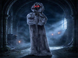 5.6FT Halloween Animatronic Weeping Wraith, Sound & Button Activated, Twitching Ghost with Flashing 72919898