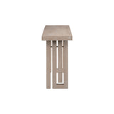 U_STYLE Uniquely Designed Oak Veneer Console Table with Distinctive Side Shapes, Suitable for N711P170550K