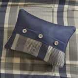 Twin Plaid Comforter Set with Bed Sheets B03595826