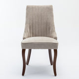 Rayon Cloth Flocking Linen Dining Chairs Channel Kitchen Dinner Chair Comfy Fabric Upholstered W1143P151492