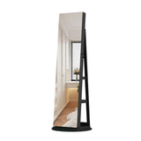 Jewelry Cabinet Armoire with Full Length 360&deg Rotating, Lockable Storage Cabinet, Interior W3406P340421