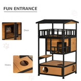 ZNTS Wooden Cat House （Prohibited by WalMart） 14190426