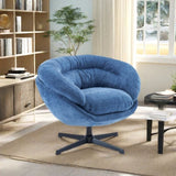 ZNTS Modern Chenille Office Chair, 360° Swivel Accent Chair with Removable Cushion, Round Office Chair, N817P207777N