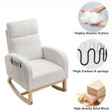Welike 27.6"W Modern Accent High Backrest Living Room Lounge Arm Rocking Chair, Two Side W83472313