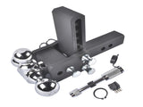 Adjustable Trailer Hitch Fits 2" Receiver Tri-Ball 5" Drop 10K GTW with Lock 76943537