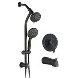 Drill-Free Stainless Steel Slide Bar Combo Rain Showerhead 7-Setting Hand, Dual Shower Head Spa W1219P155534