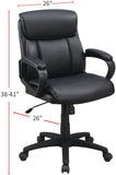 ZNTS Classic Look Extra Padded Cushioned Relax 1pc Office Chair Home Work Relax Black Color HS00F1682-ID-AHD