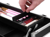 3 in 1 Aluminum Cosmetic Makeup Case Tattoo Box Silver 35664700