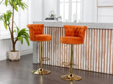 UNITED WE WIN Velvet 360 &deg Rotating Chair, Handmade Backrest with One Click Adjustable Height W1568P361721