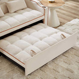 1 versatile foldable sofa bed in 3 lengths, modern sofa sofa sofa velvet pull-out bed, adjustable W2151127336