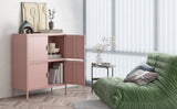40 inches high metal storage locker with 4 doors, suitable for home office use. T3421P312361