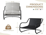 Ergonomic Low Profile Accent Armchair, Heavy-Duty Metal Frame Upholstered Reading Side Chair, 80618997