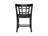 Classic Style Counter Height Chairs 2pc Dark Cherry Finish Faux Leather Upholstery Dining Furniture B01146337