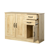 Modern Wood Buffet Sideboard with 2 doors&1 Storage and 2drawers -Entryway Serving Storage Cabinet 93151371