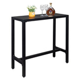 ZNTS 40in Iron With Adjustment Knob Patio Bar Table Black 72049429