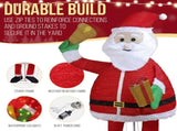 6FT Lighted Santa Claus Holding Bell Christmas Yard Decorations, Pre-lit Pull Up Santa with 200 Warm 76027268
