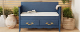 TREXM Shoe Bench with Removable Cushion, Entryway Bench with Hidden Storage for Entrance and Living N715P198567M