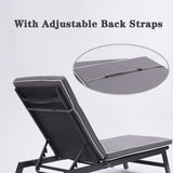 2PCS Set Outdoor Lounge Chair Cushion Replacement Patio Funiture Seat Cushion Chaise Lounge 07844239
