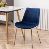 Aufurr Modern Velvet Dining Chair, Set of 2, Blue T2574P164537