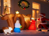 7.5FT Lighted Christmas Inflatable Decoration, Inflatable Nativity Scene with JOY Sign, Funny Blow 59204946