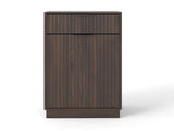 10-Gallon Woodgrain Tilt-Out Trash Can Cabinet Wooden Garbage Recycling Cabinet with Wave-Textured 46943397