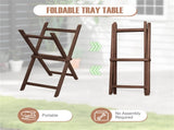 Foldable tray rack, solid teak tray table for garden terraces 58375246