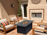 43-Inch Fire Table50000 BTU Gas Firepit with Volcanic Stone Black 45855548
