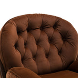 Accent chair TV Chair Living room Chair with Ottoman-BROWN W676P232279