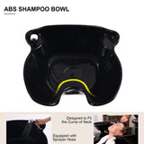 Portable Shampoo Bowl with Electric Pump and 2 Water Tanks, Portable Hair Washing Sink with Sprayer 02891225