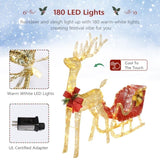 Golden Elk Deer Sled Iron Frame Cotton Thread Green Onion Powder Courtyard Elk Decoration 95262530
