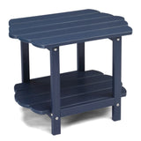 2-Tier Side Table, HDPE Adirondack Table Patio Side Table, Weather Resistant End Table Small 43896743